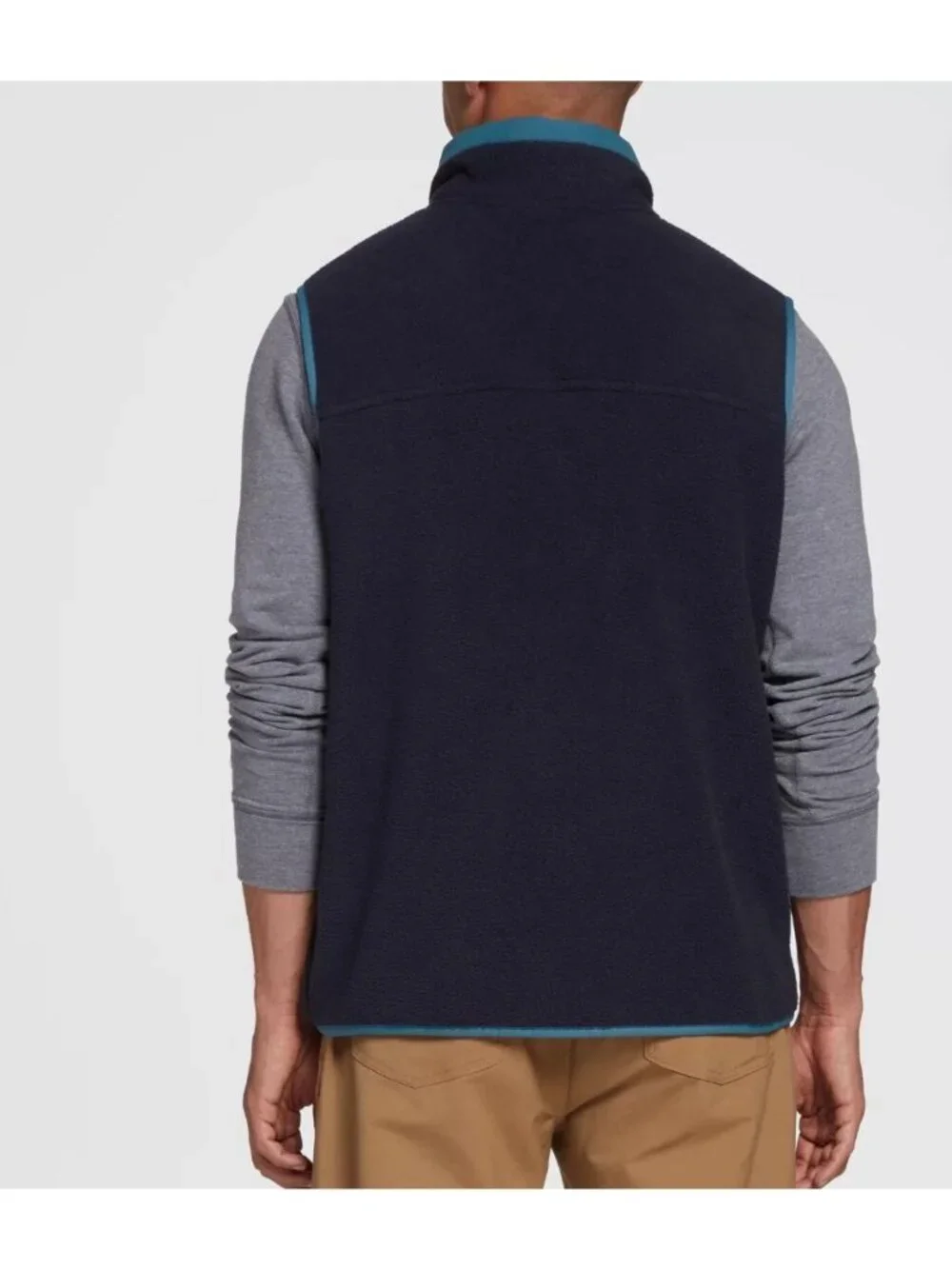 The North Face Men's Navy Teal Carbondale Fleece Full Zip Vest Size Large 2898